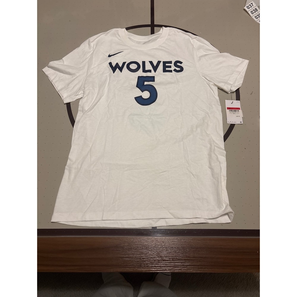 1319Nike Minnesota Timberwolves Anthony Edwards 5 Name Number Tee Mens L
